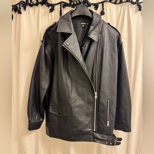 Missguided Oversized Boyfriend Biker Jacket